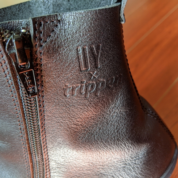 Trippen box 38 square toe leather black boots - Picture 4 of 7